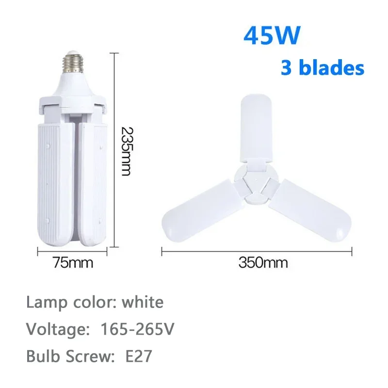 E27 LED Foldable Bulb AC220V/110V Light Bulbs Living Room Warehouse Garage Lighting Modern Home Decoration Bulb Ceiling Lamps