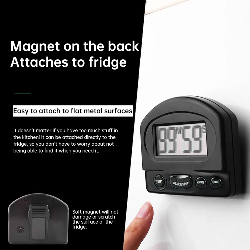 LED Digital Display Kitchen Timer with Adjustable Countdown and Buzzer