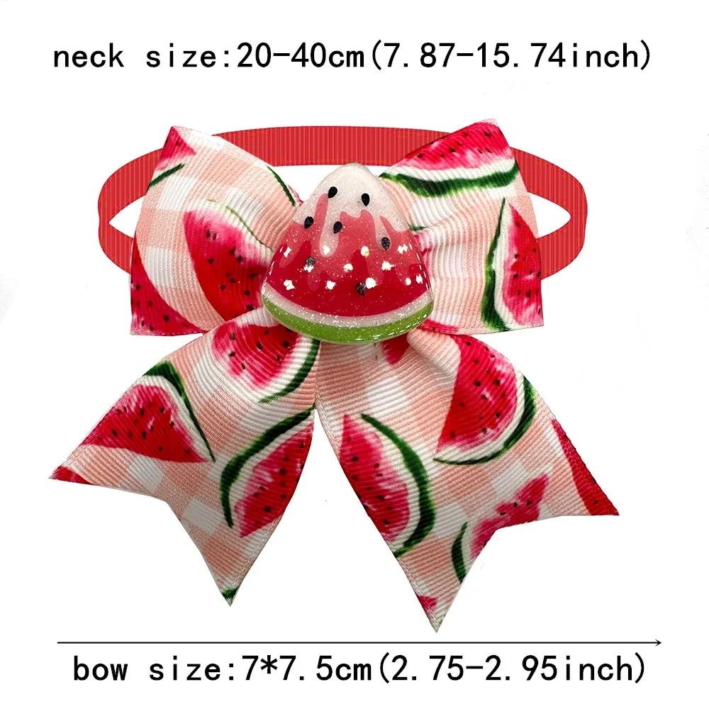 30pcs Small Dog Bow Ties Fruit Style Pet Supplies Pet Dog Bow Tie Summer Dogs Supplies Pet Dog Collar Accessories Puppy Bowties 2