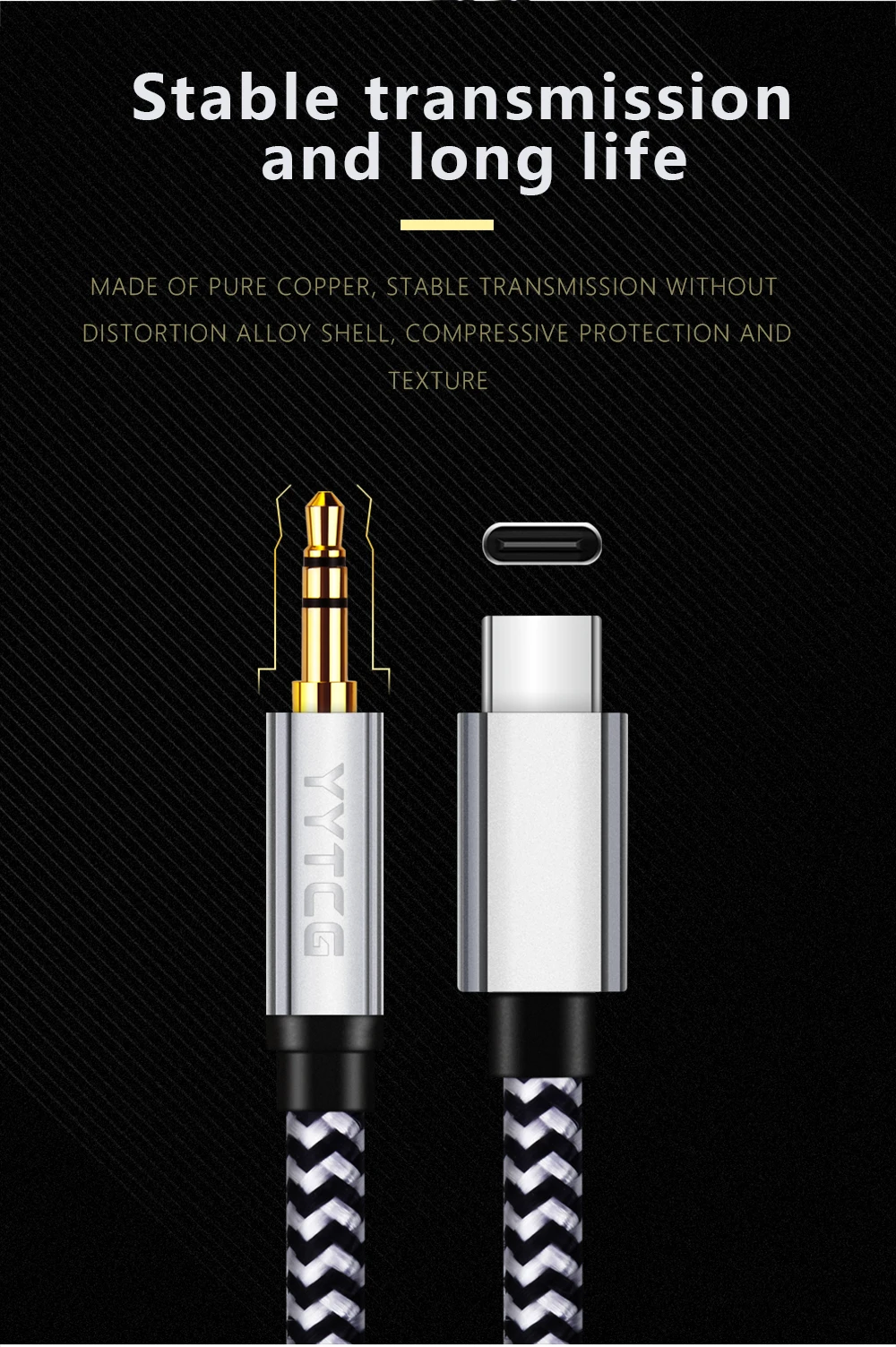 Type C to 3.5mm Jack Aux Cable Speaker Cable Audio Extension Cable For Car Headphone USB C Converter For Samsung Xiaomi Redmi