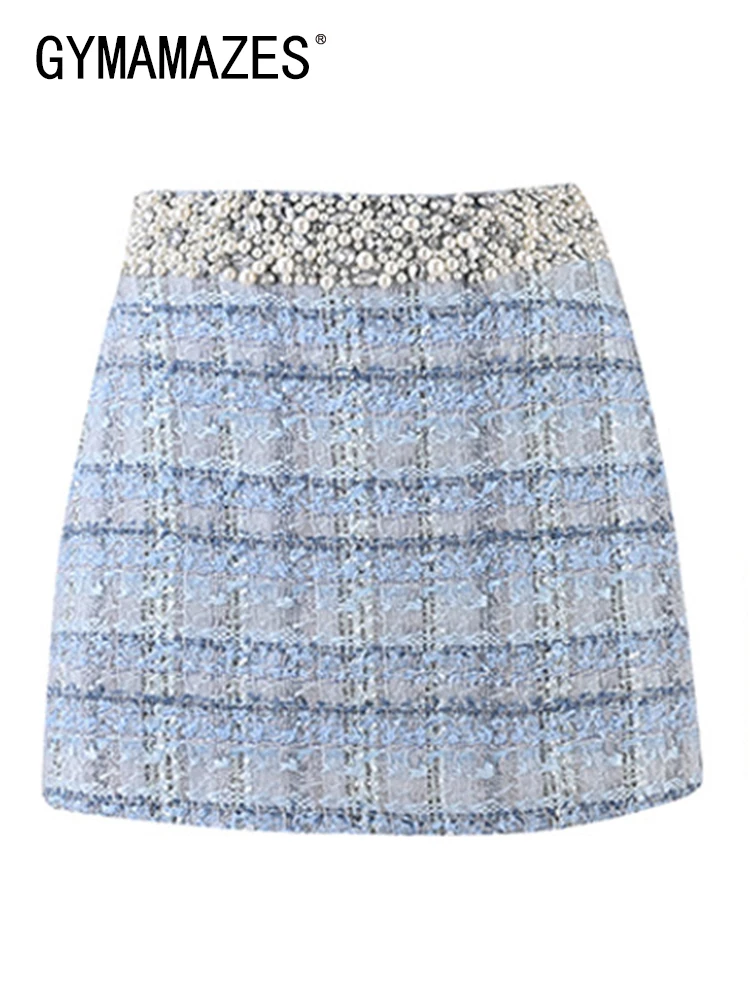 

GYMAMAZES Bodycon Skirts For Women High Waist A Line Temperament A Line Summer Elegant Skirt Female Fashion Clothing 2023 New