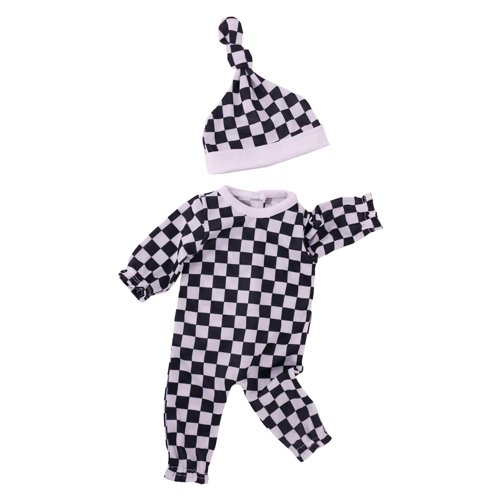 Doll Clothes Long One Piece Pajamas + Nightcap For 18Inch American&43Cm Baby Doll Accessories Nenuco Sleeping Blanket