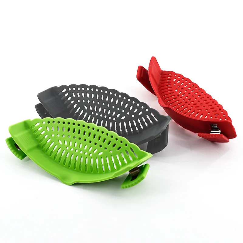 

Silicone Stretch Drain Tool for Kitchen, Pot Edge, Water Filter, Foldable Soup Funnel, Liquid Diversion Drainer Strainer