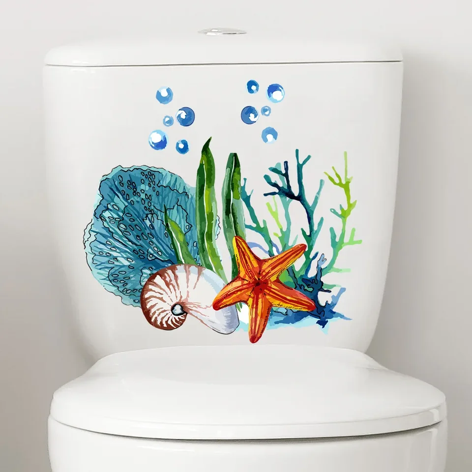 Adesivo per wc Cartoon elefante modello adesivo per piastrelle da parete decalcomania autoadesiva impermeabile per bagno wc decalcomania per la casa  15