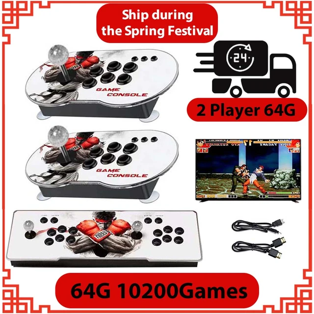 Consolas de jogos de vídeo dupla joystick gameconsole 15000 + jogos  clássicos suporte 4 jogador familygame jogo vara com ps1/gb/cps/sfc/fc -  AliExpress