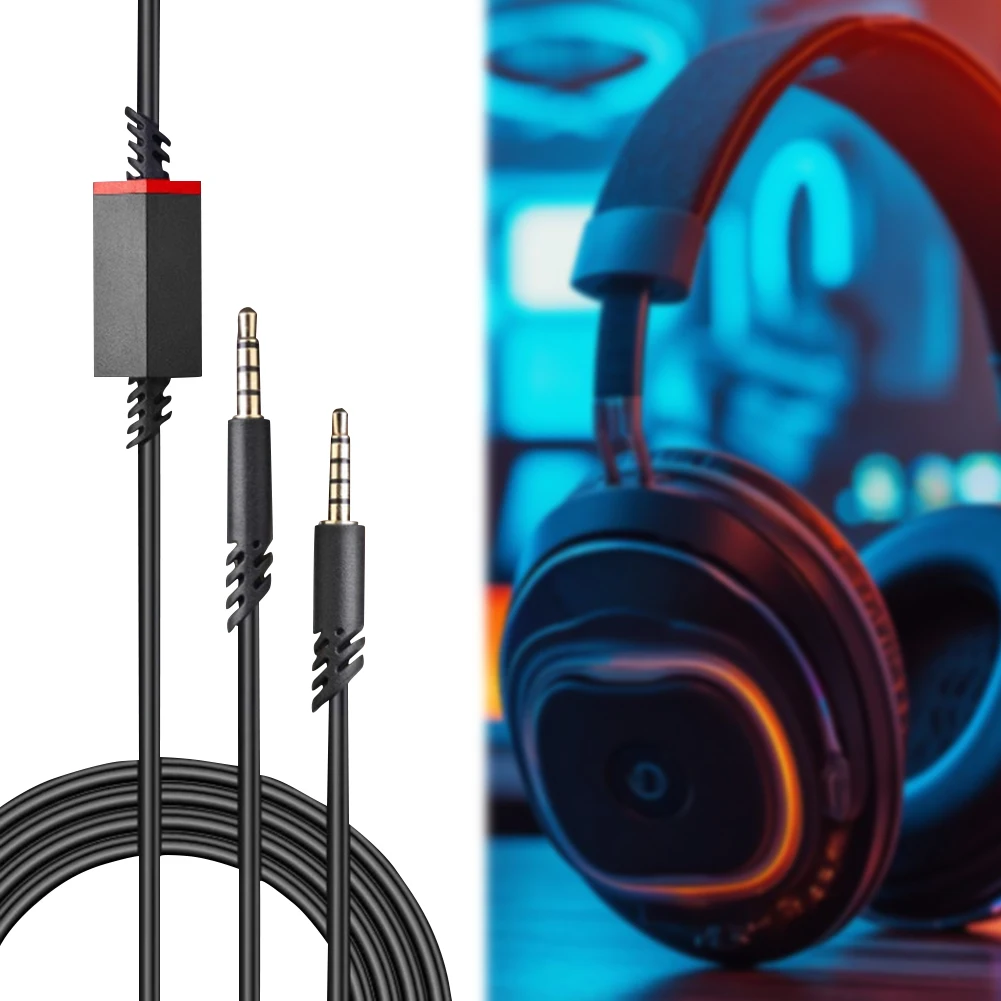 Audio Cable Inline Mute Cord for Astro A10/A30/A40/A40TR/A50 Gaming Headphones Audio Line Extension Cable for PS5/PS4 Controller