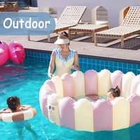 Baby PVC Inflatable Swimming Pool Portable Toy Toddler Blow Up Round Padding Pool Kid Fun Outdoor Play Sand/Water Fishing Toys 4