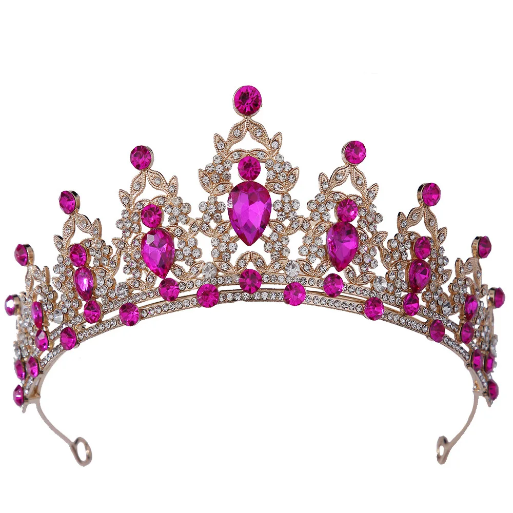 Kmvexo 18 cores princesa tiaras de cristal coroas bandana criança
