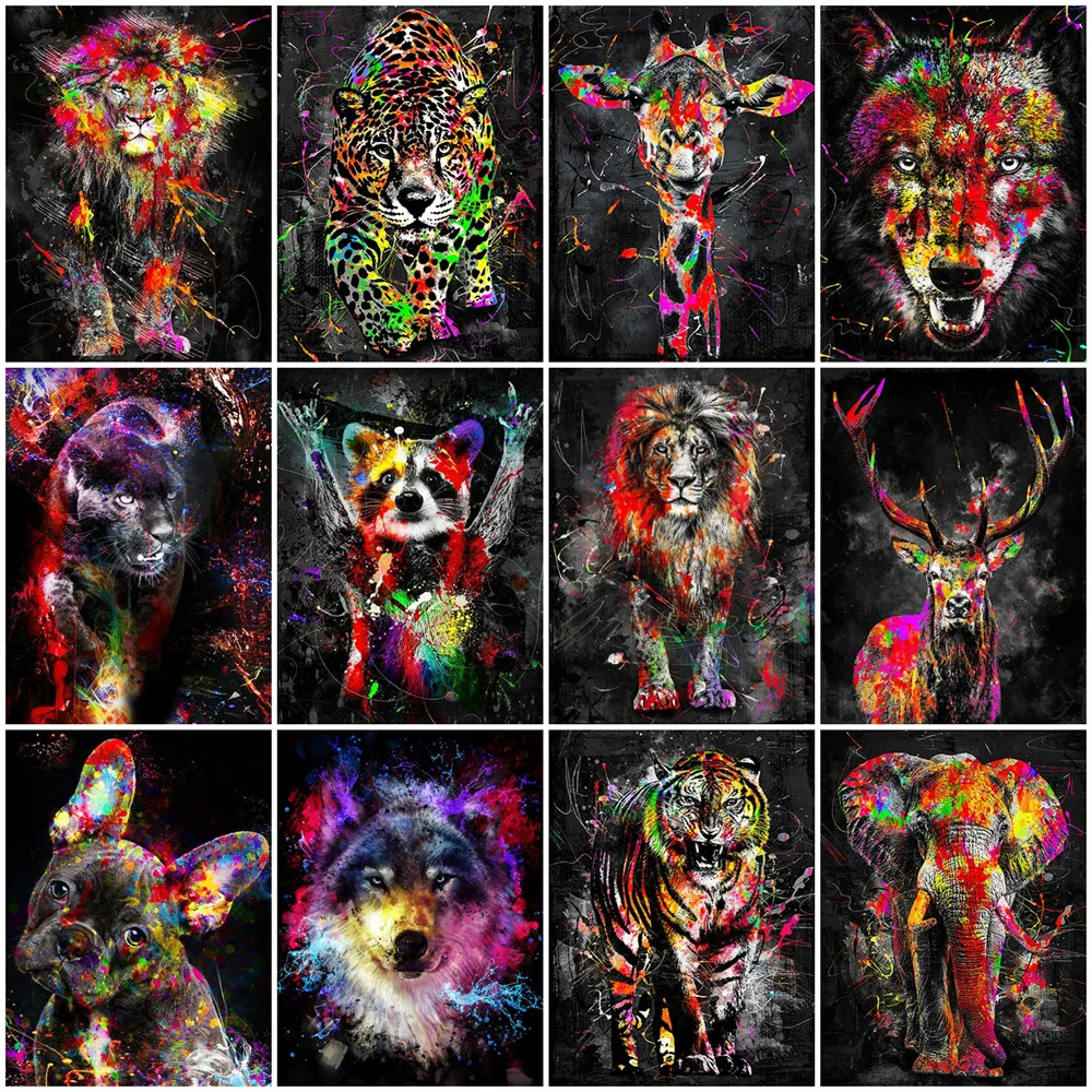 EverShine Diamant Malerei Tiger Lion Hund DIY Diamant Stickerei Tier 