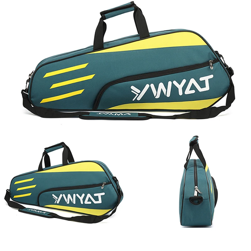 YWYAT Badminton Bag Waterproof Single Shoulder Tennis Racket Sports Bags Can Hold 3 Rackets Bag For Men Women