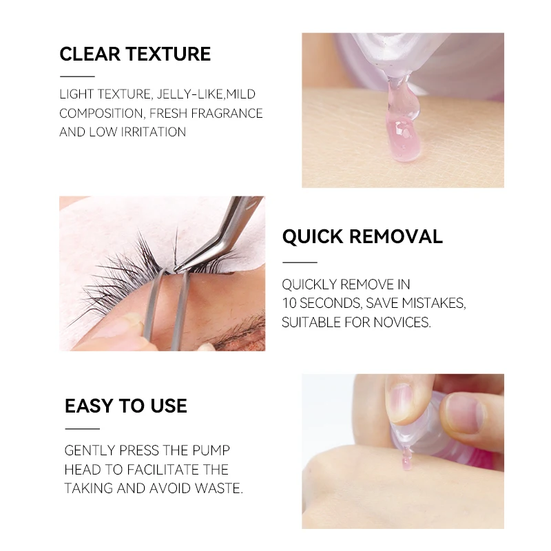 DAMMAN Power Gel Remover15g For Eyelash Extensions Grafting False Eyelashes Fast Mild Clear Up Remover Professional Makeup Tools 5