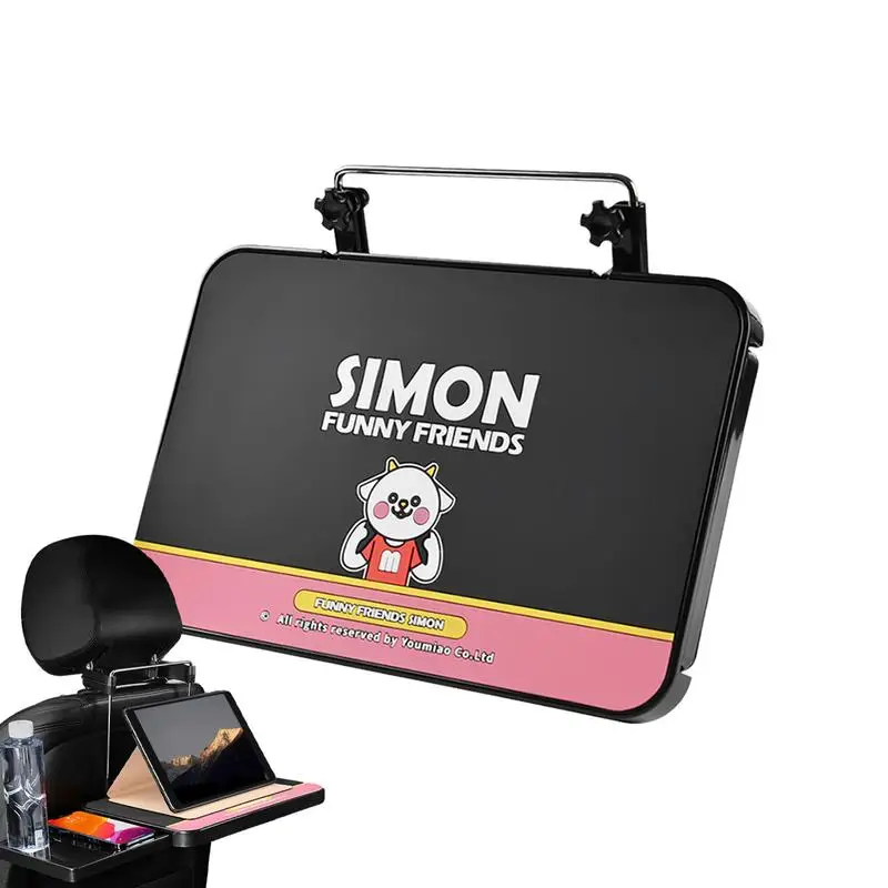 

Car Table Tray Strong Load-Bearing Car Table Space Saving Car Table With Drawer Sturdy Car Desk For Backseat Headrest Food