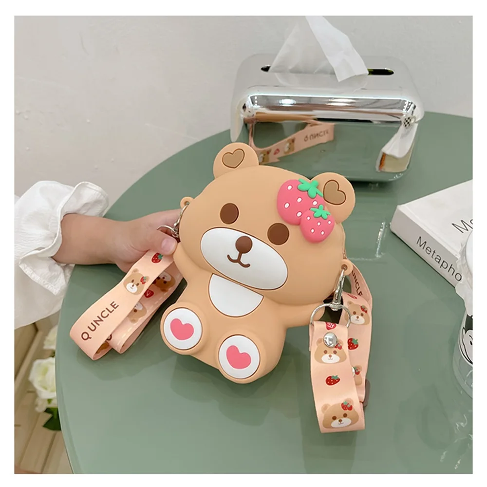Cartoon Animal Diagonal Cross Bag for Kids and Adults Coin Storage Bag Children Pretend Play Games Girls Backpack Toys Xmas Gift