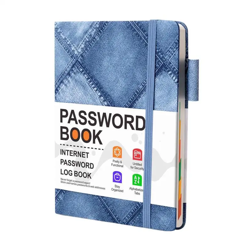 Password Organizer Address Book With Alphabetical Tabs 120-Pages Address Books For Seniors To Record Internet Logins