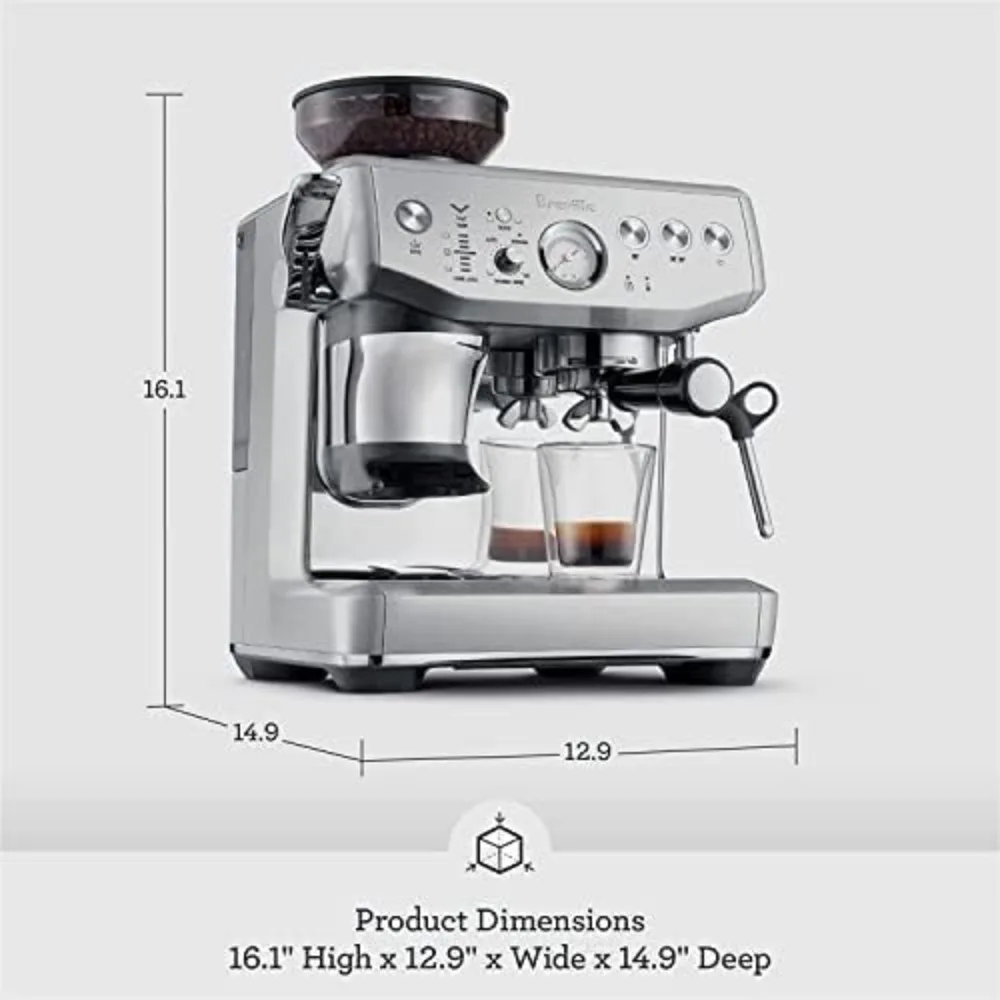 Espresso Machine with Grinder & Milk Frother, Espresso Maker with Assisted Tamping, Cappuccino & Latte Machine for Home 6