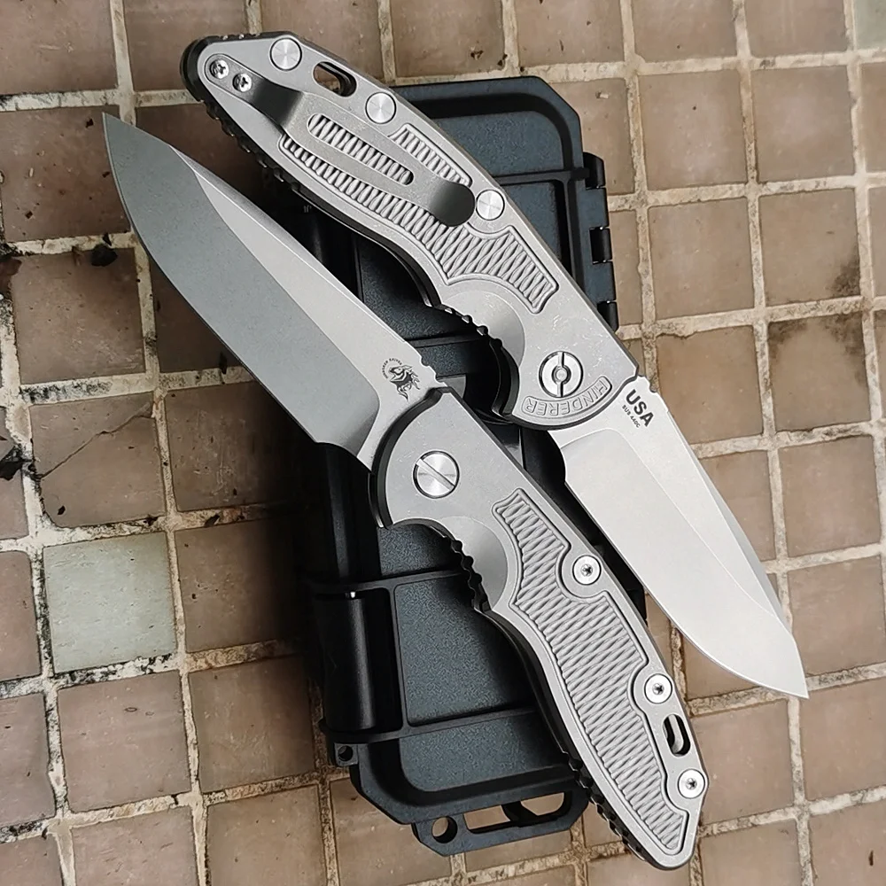 

JUFULE Hinderer XM18 -A SUS 440C Blade Titanium Handle Copper Washer Tactical Pocket Camping Hunt Outdoor EDC Tool Folding Knife
