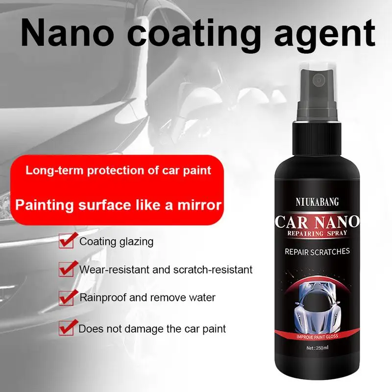 

100ml/250ml Car Wax Polish Spray Super Gloss Repairing Coating Spray Spray Polishing Wax Decontamination And For Car Care