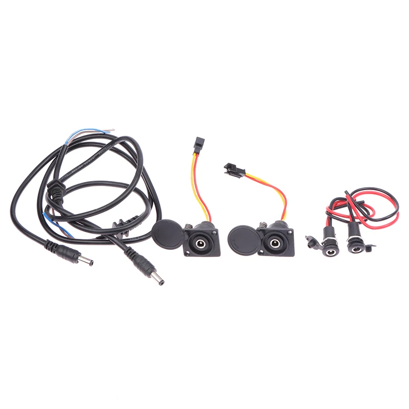 전기 자전거 충전 헤드 리튬 배터리 출력 라인, 원형 암수 베이스, Dc2.1 / 2.5 충전기 플러그 소켓, 36V, 48V