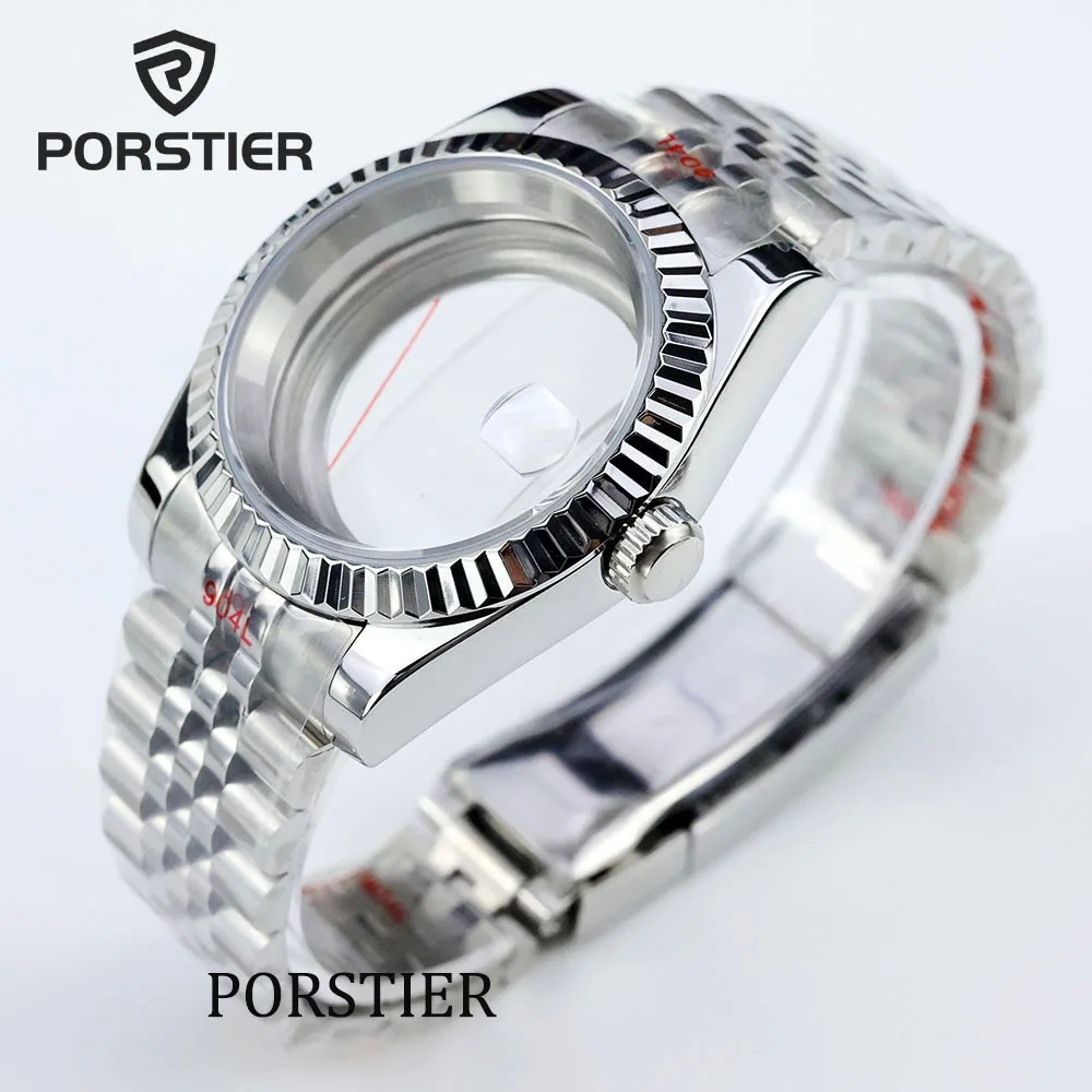 

PORSTIER 36mm/39mm NH35 Case 904L Staniless steel Sapphier For NH35 NH36 Movement Jubilee/Oyster Bracelet Datejust Mens Watch