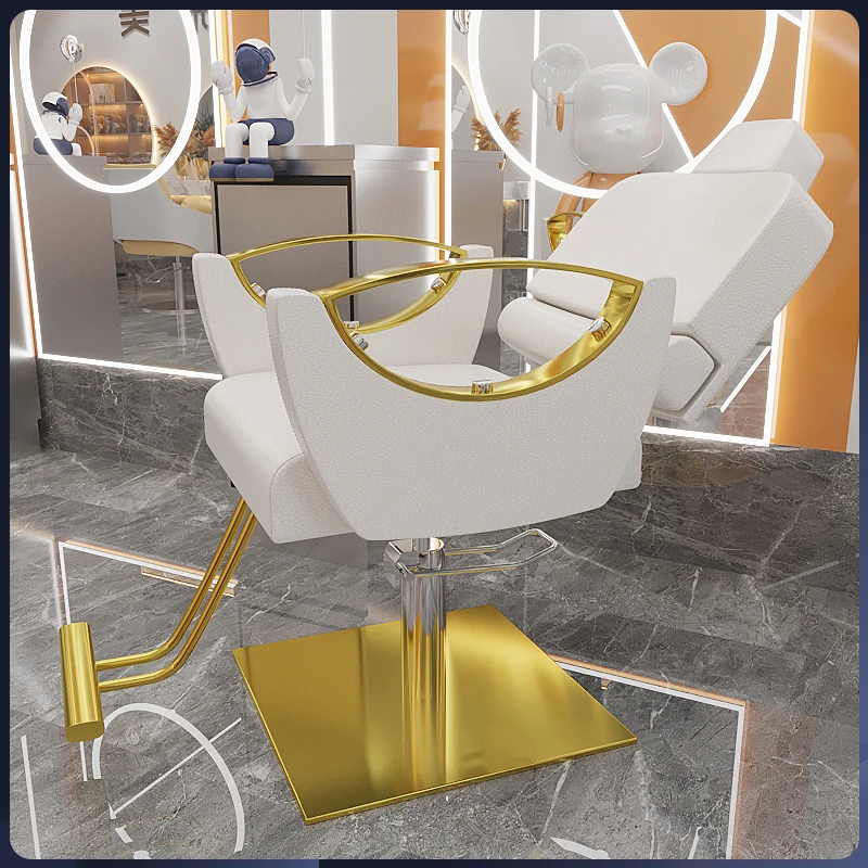 Description Picture 5 of itemMen Dressing Barber Chair Luxury Gaming Personalized Equipment Makeup Barber Chair Beauty Recliner Kapperstoel Decorative