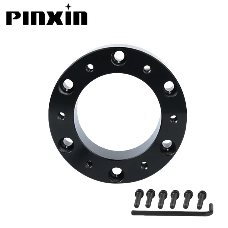 PinXin 25mm 스티어링 휠 스페이서 6 홀 허브 스페이서 수정된 스티어링 휠 베이스가 있는 모델용 패드 어댑터 증가