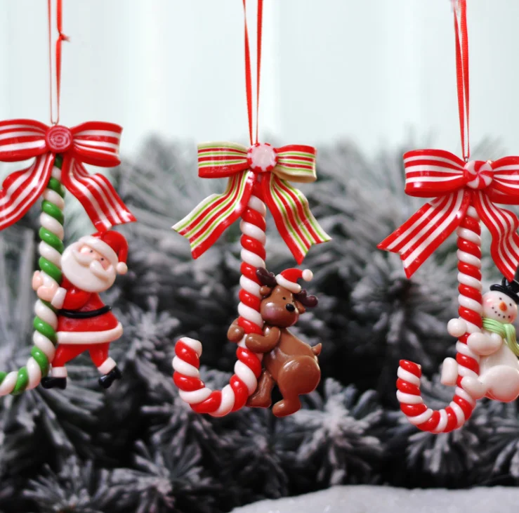 

Glitter Christmas Hanging Deer Snowman Santa Claus Xmas Party Tree Decoration Home Decor