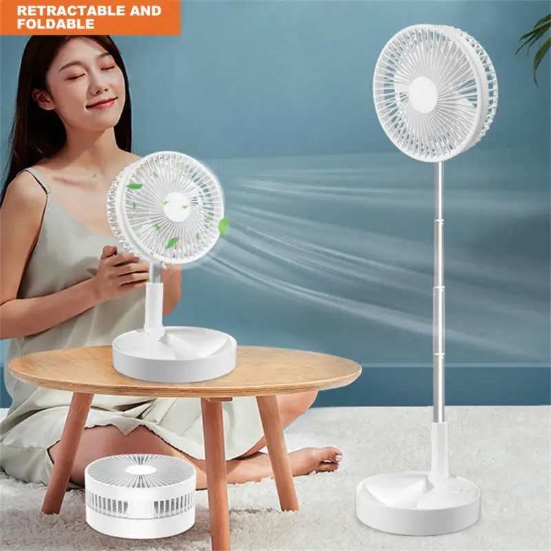

Foldable Fan Desktop USB Charging Fan Dormitory Office Quiet Portable Mini Fan Desktop Folding Telescopic 7200mah Electric Fan