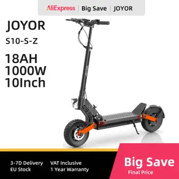 Batteria per scooter elettrico JOYOR S10-SZ 60V 18Ah, doppio motore da 1000 W, scooter per adulti con pneumatici da 10", velocità massima di 65 km/h, portata 70-85 km