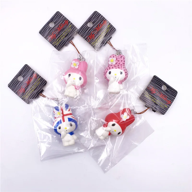 

My Melody Keychain Anime Sticker 6Cm Squishy Rebound Toy Kawaii Key Chain Fidget Toys Spotify Premium DIY Bag Decorate Gift