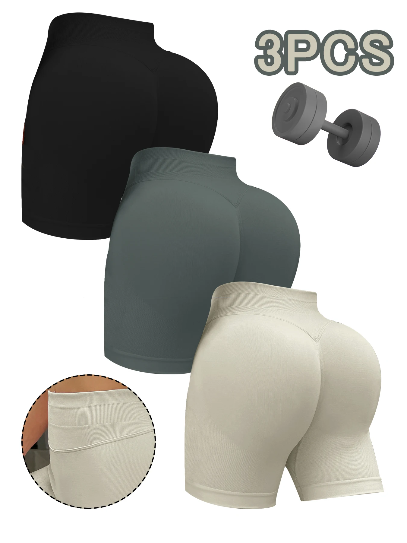 1/3/4Pcs Women's Pure Color Seamless Sports Shorts Fitness Leggings Breathable Stretchy Workout Cycling Yoga Pants sports shorts