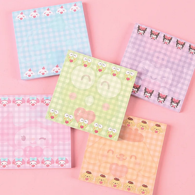 

Sanrio Hellokitty Mymelody Cinnamoroll Kawaii мультфильм Милая записка Pad Студенческая девушка сердце блокнот бумажная учетная запись материал блокнот