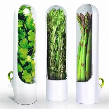 Botella para conservar verduras, utensilio de cocina para el hogar, almacenamiento de hierbas frescas, suministros de cocina, 1 unidad