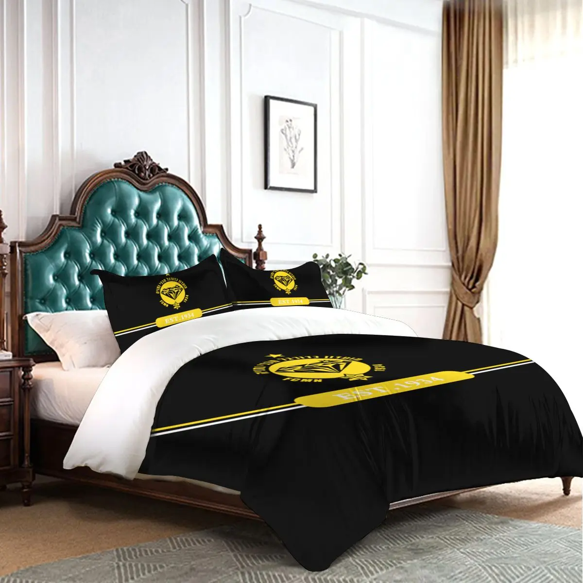 Israel Maccabi Netanya Fc Bedding Set Duvet Cover Pillowcases Comforter Bedding Sets Bedclothes duvetcover set