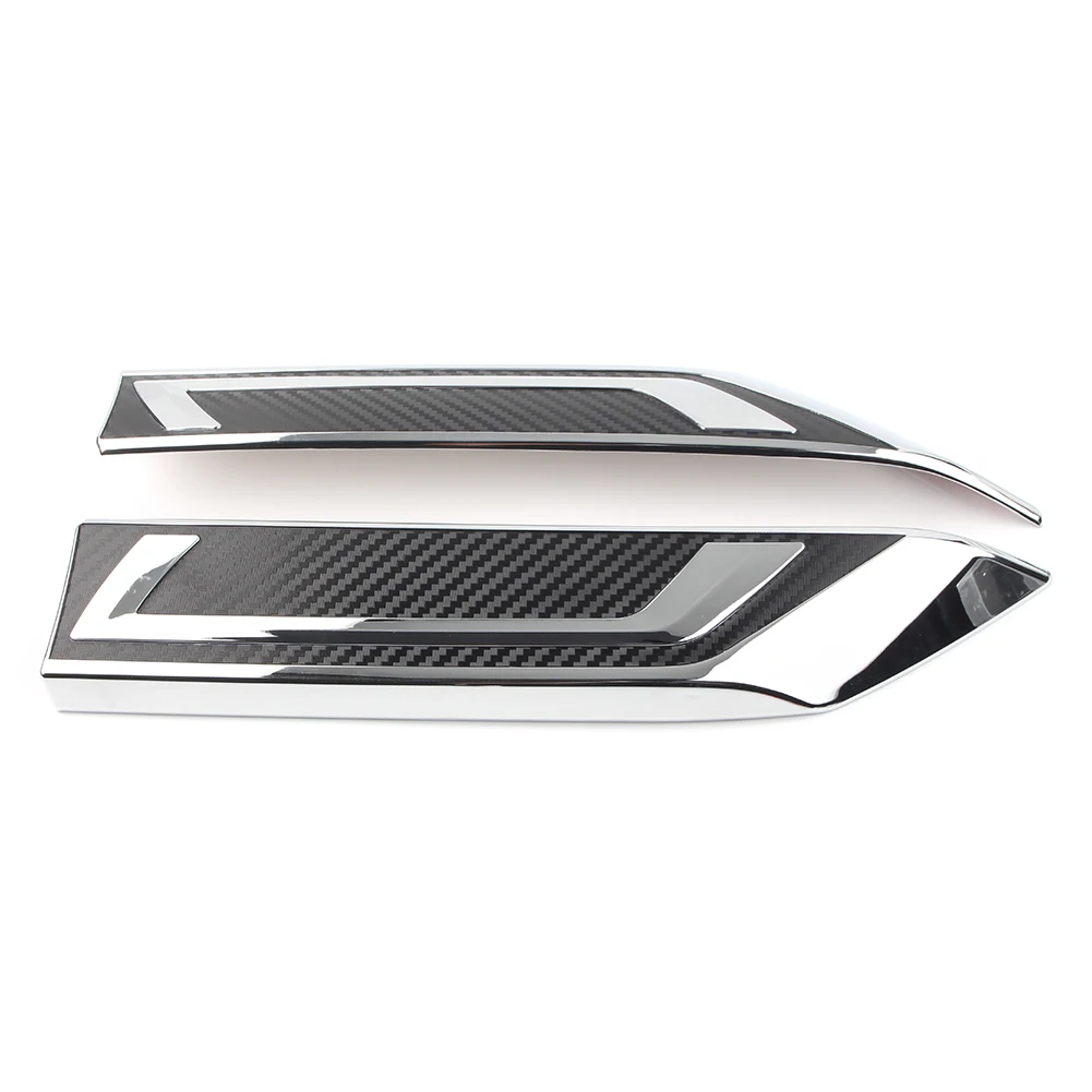 2Pcs ABS Car Front Center Mesh Grille Radiator Decor Cover Trim For Toyota RAV4 2012 RAV 4 19 20