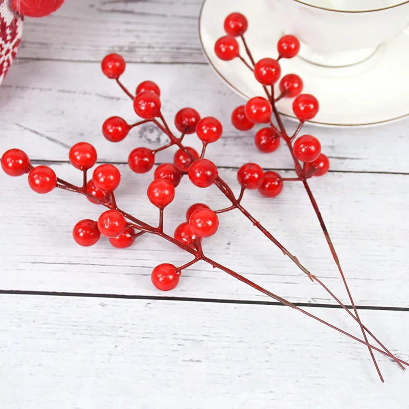 1Pcs Artificial White Berries Stems Christmas Berry Branches For Flowers  Arrangements&Home DIY Crafts Fake Snow Tree Decorations - AliExpress