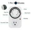 Mechanical Plug Timer Switch 48 ON/OFF Min15 Outlet Timer Grounded for Aquarium Grow Light Hydroponics Lighting Home Appliance 4