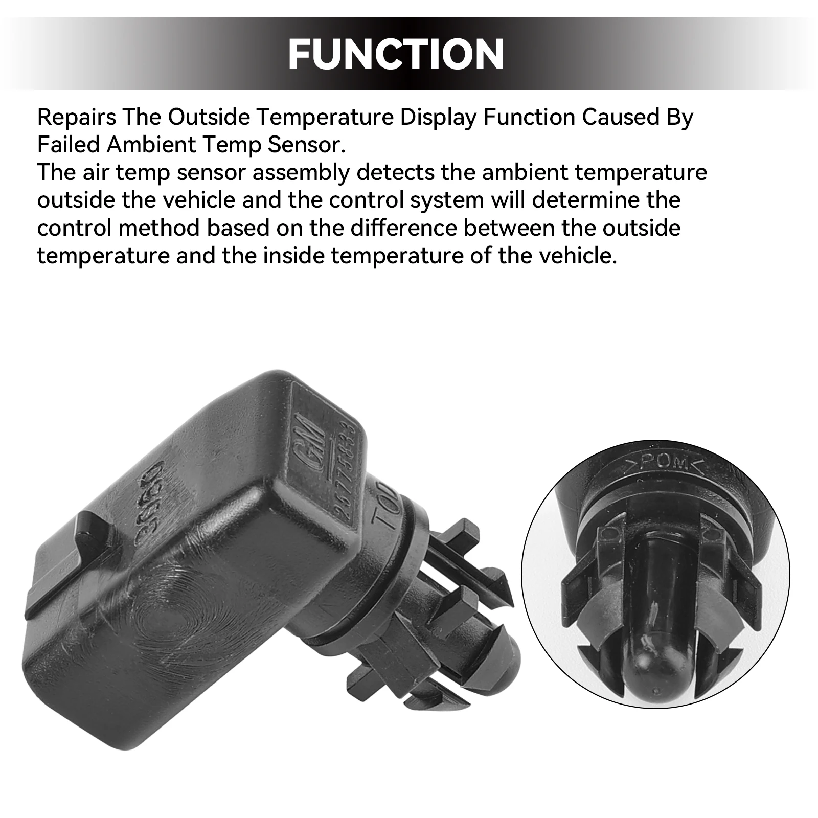 Temperature sensor 25775833 15035786 10396844 For GM GMC Chevrolet Cruze Cadillac Opel Vauxhall Astra Vectra