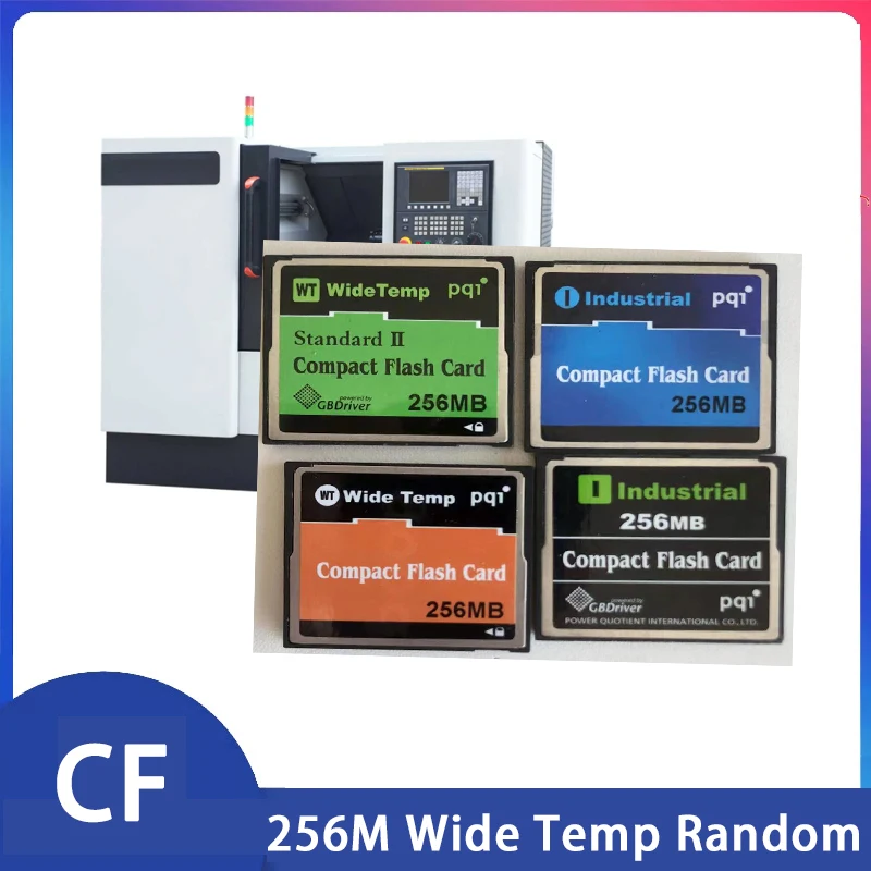 

PQI CF 256M Industrial Wide Temperature CF Card Send Randomly Machine Tool IPC Equipment Memory Card with Lock Key