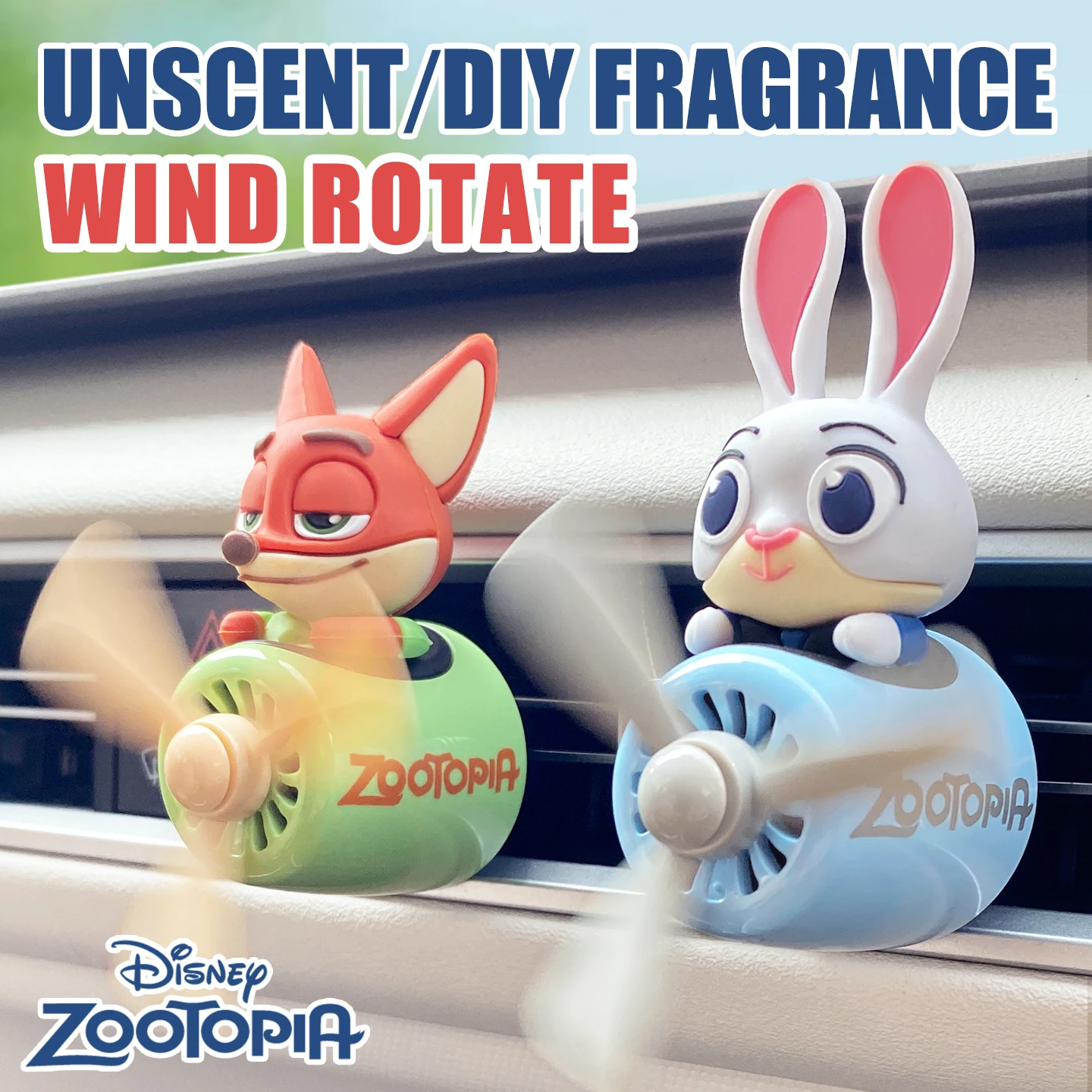Diffuseur de parfum DIY sans parfum, décorations pour voiture, avion, pilotes Disney Zootopia, accessoires de désodorisant pour grille d'aération, décorations intérieures