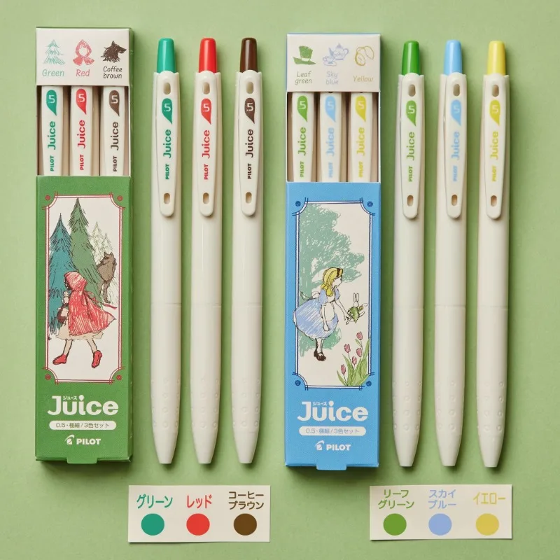 Japan PILOT Juice Pen 10th Anniversary Limited 3rd Play Fairy Tale Series Color Neutral Pen Students Write Drawing Marks 0.5MM