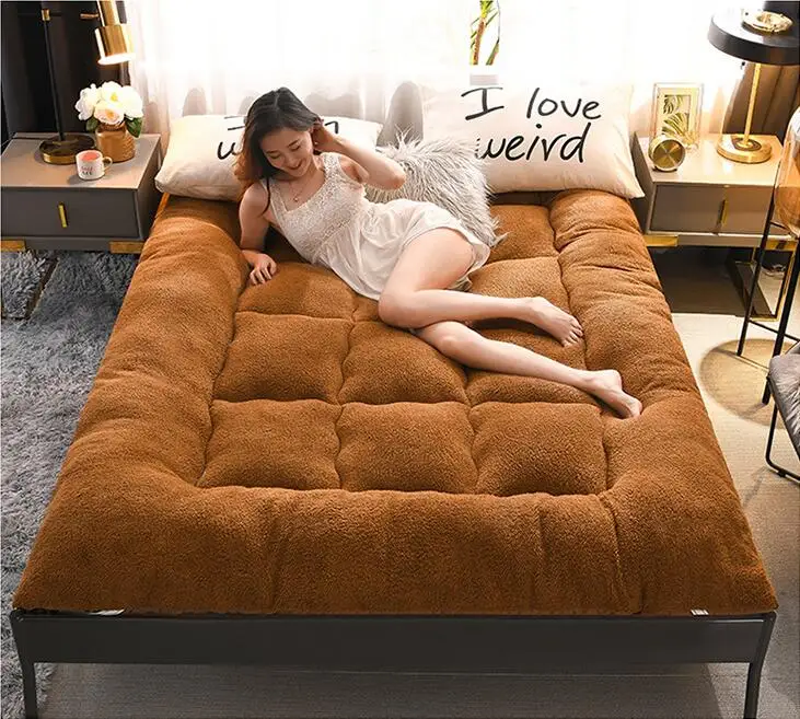 Thickened Lamb Fleece Mattress 10cm Soft Mattress Student Dormitory Tatami Soft Foreign Trade Thick