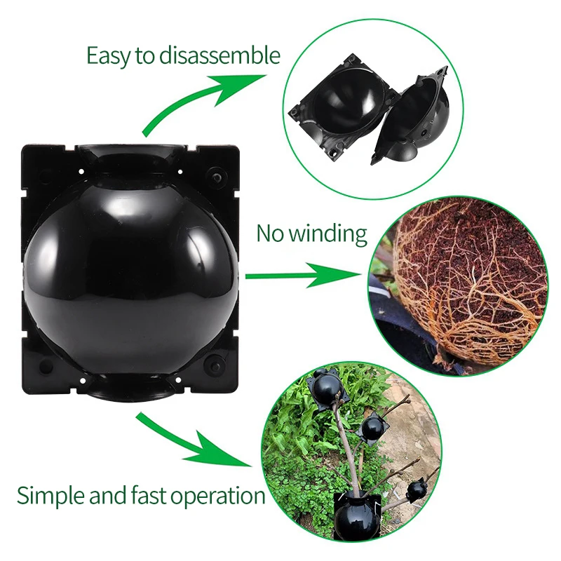 Plant Rooting Ball 5/10Pcs High Pressure Graft Breeding Case Nursery Box Garden Propagation Pot Cup