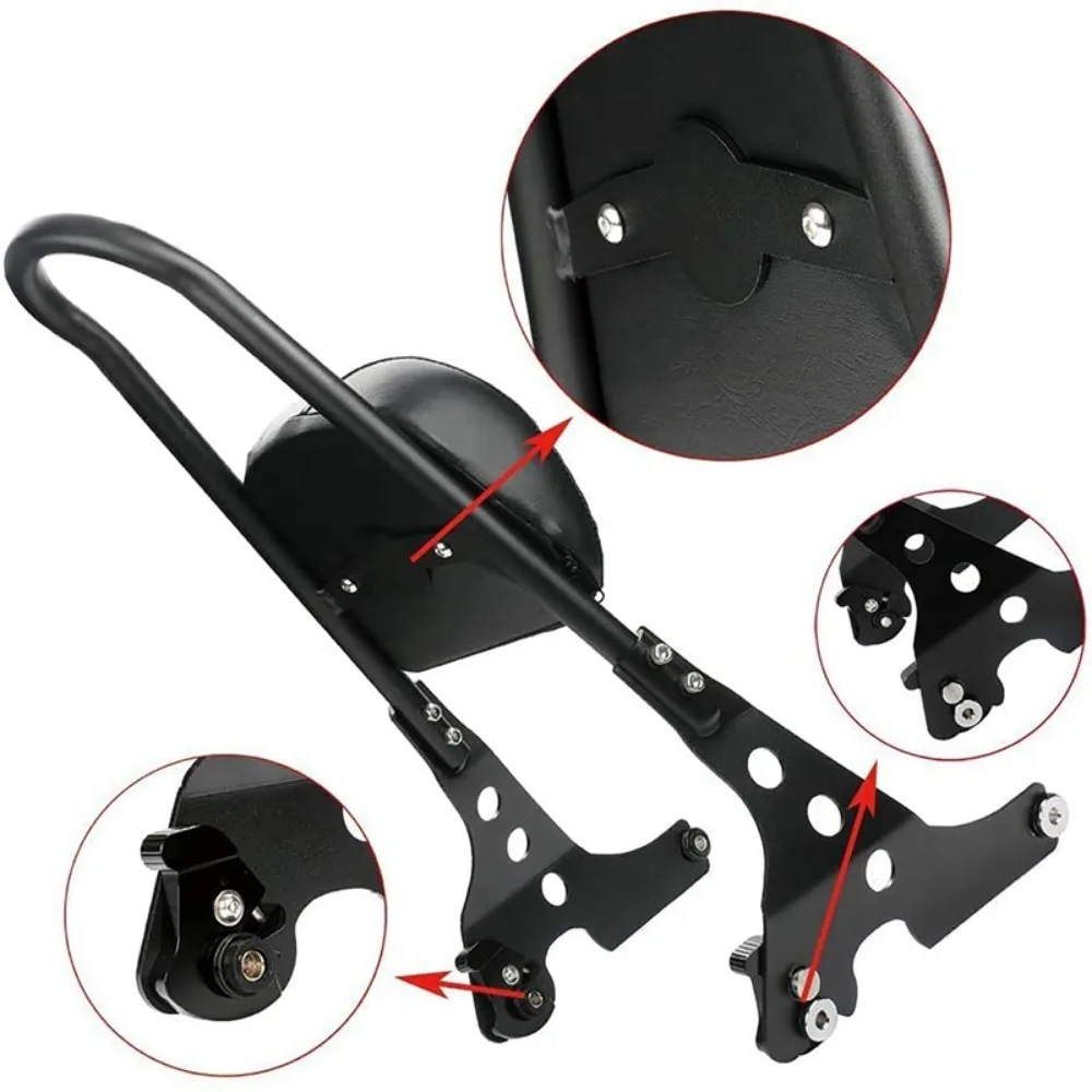 Motorcycle Detachable Rear Passenger Backrest Sissy Bar Seat For Harley Sportster XL883C 883R 2004-2022 XL1200C 1200S 1996-2000
