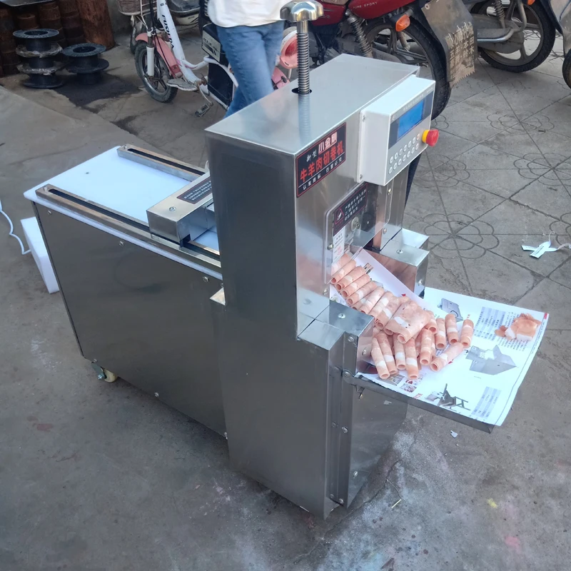 

Electric Meat Cutter Automatic Double Cut Mutton Roll Machine Cutting Beef Lamb Roll Machine Kitchen Tools