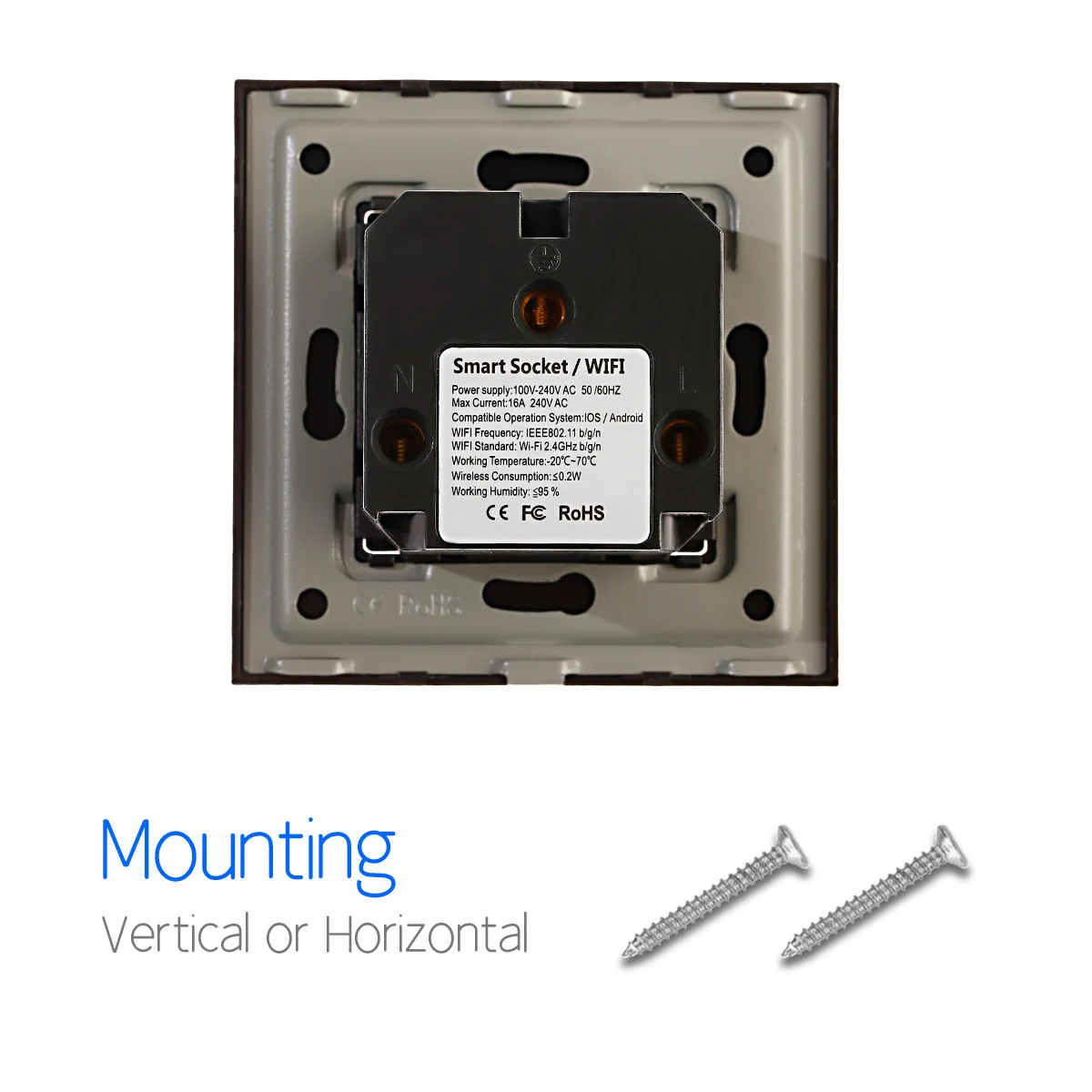 Description Picture 6 of itemTouchMi Wifi Smart Switch and Smart Socket Power Monitor with Black Crystal Glass Panel Need or NO Neutral Home Improvement