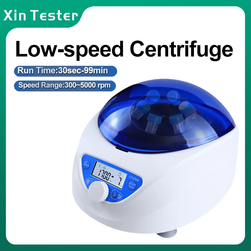 Xin 테스터 CF0506 저속 혈액 분리기 300-5000rpm 의료 극저온 바이알 치과 분리기 수집 튜브 5/7/10/15ml