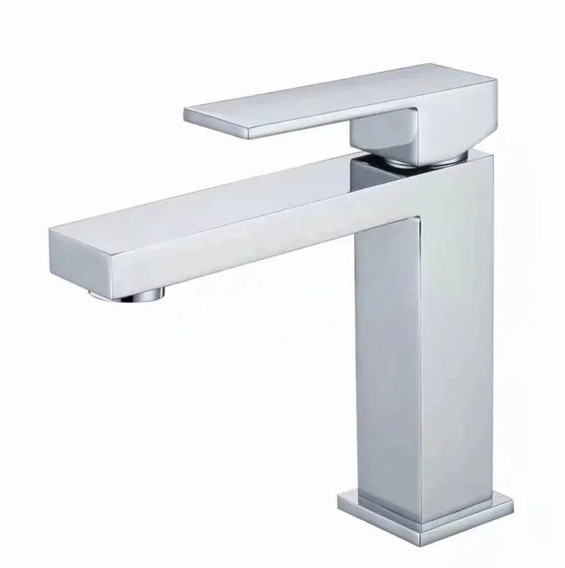 304 ก๊อกน้ําอ่างล้างหน้าสแตนเลสห้องน้ําห้องน้ําตู้สแควร์Goldenก๊อกน้ําอ่างล้างหน้าร้อนและเย็น 5