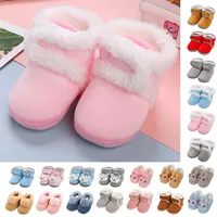 0-15 Month Baby Girls Boys Boots Infant Plush Snow Booties Autumn Winter Warm Newborn Shoes Fashion Warm Toddler First Walkers 6