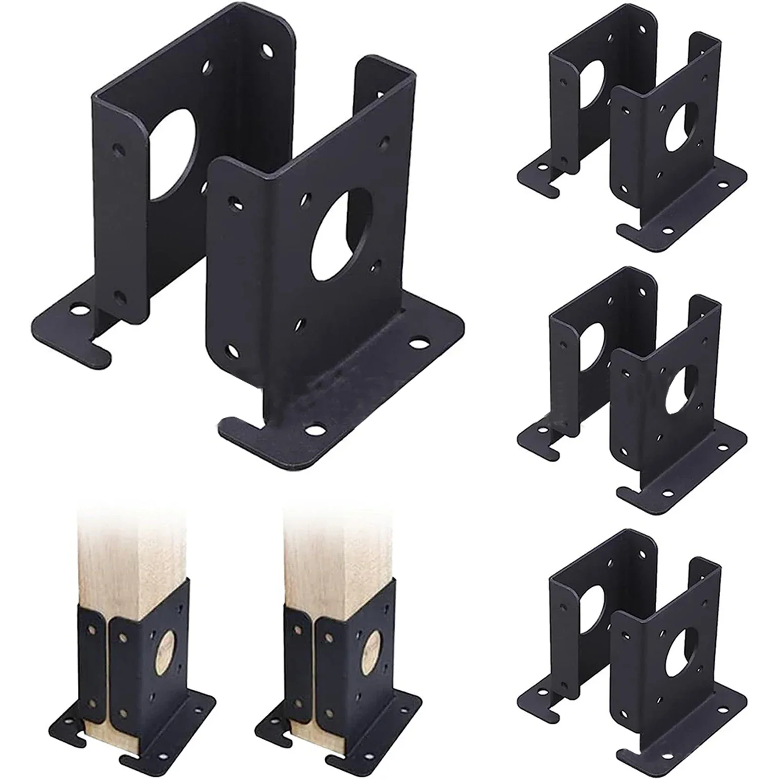 

Sturdy Metal Post Base Brackets 4Pcs Rust Resistant Perfect For Fixing Fence Posts Pergolas And Deck Handrails