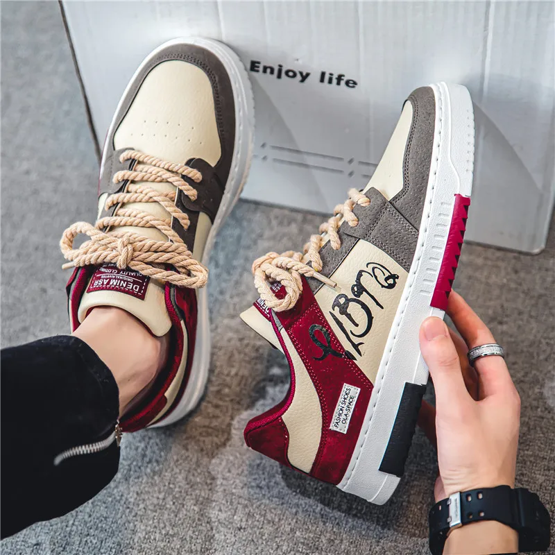 2023 Fashion Designer Shoes Men Casual Platform Sneakes Lace Up